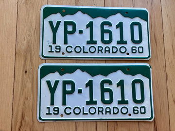 Pair of 1960 Colorado License Plates