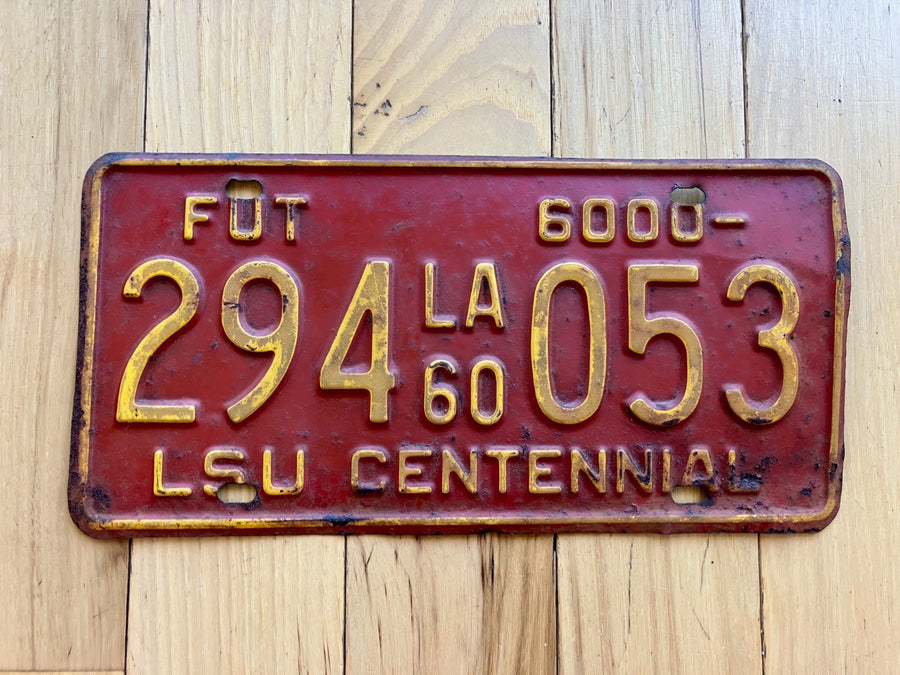 1960 Louisiana FUT License Plate