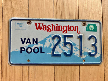 1988 Washington State Van Pool License Plate