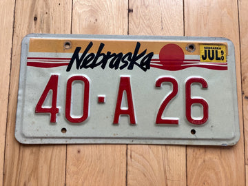1990 Nebraska License Plate