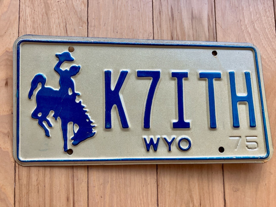 1975 Wyoming Ham Radio License Plate