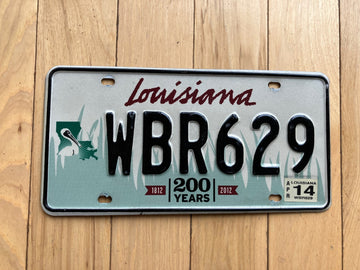 2014 Base Louisiana Small Pelican License Plate