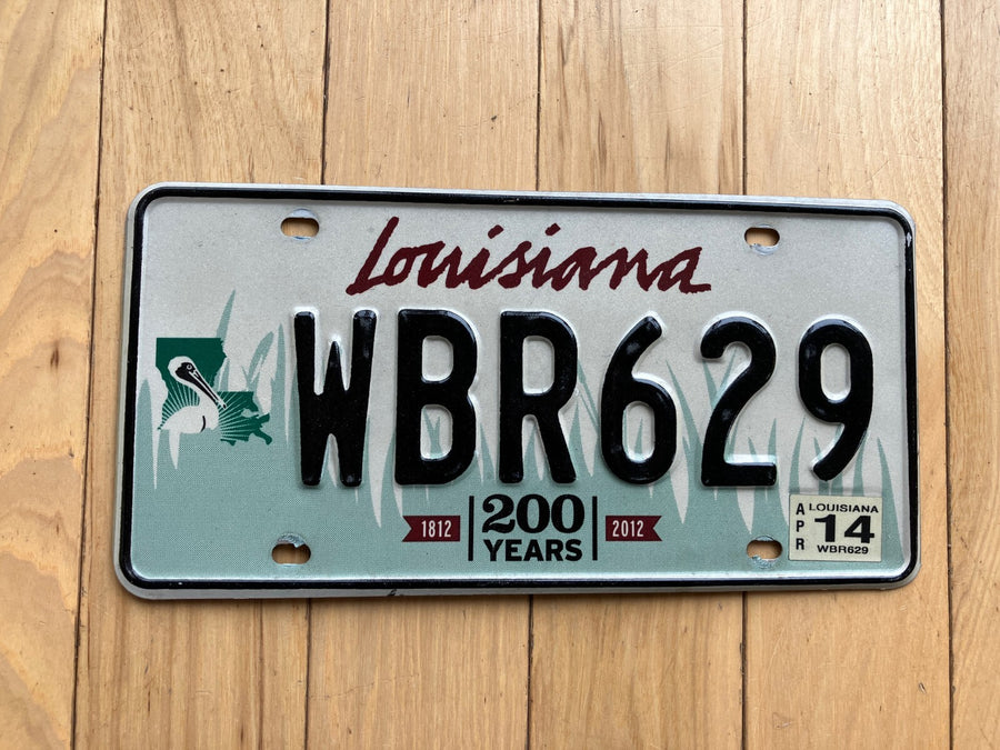 2014 Base Louisiana Small Pelican License Plate