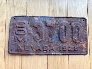 1928 Nevada Commercial License Plate