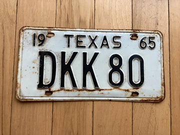 1965 Texas License Plate
