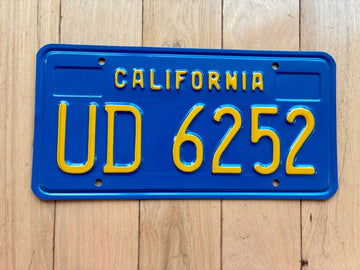 1976 California Trailer License Plate