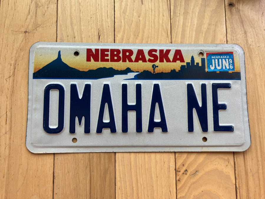 1996 Nebraska Vanity License Plate - OMAHA NE