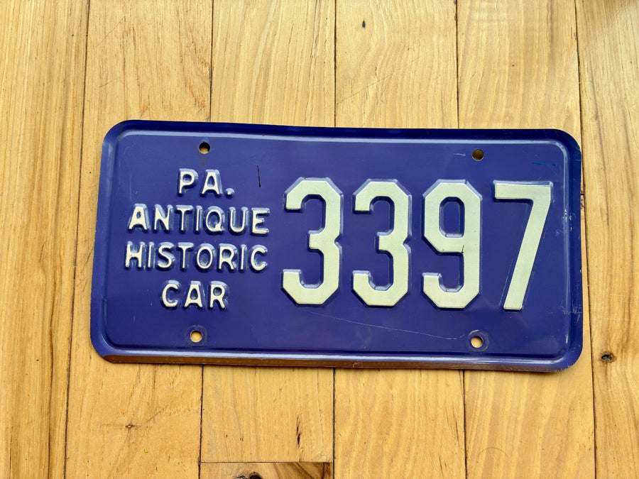 1970s 1980s Pennsylvania Antique Vehicle License Plate