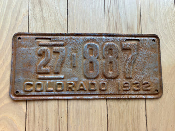 1932 Colorado License Plate