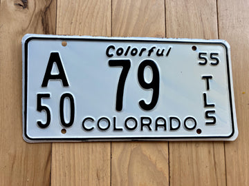1955 Colorado Trailer License Plate