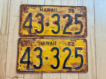 1952 Pair of Hawaii Truck License Plates
