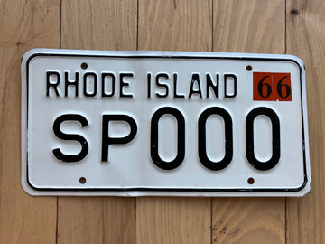 1966 Rhode Island Sample License Plate