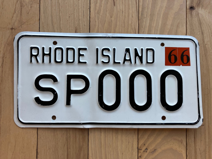 1966 Rhode Island Sample License Plate