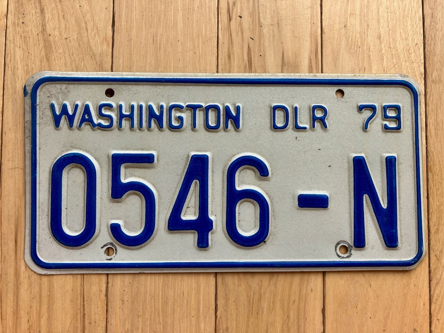 1979 Washington State Dealer License Plate