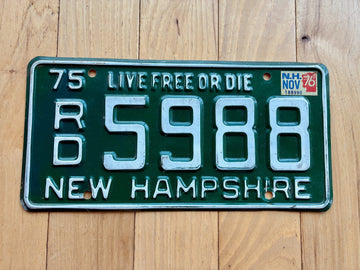 1975 1976 New Hampshire License Plate