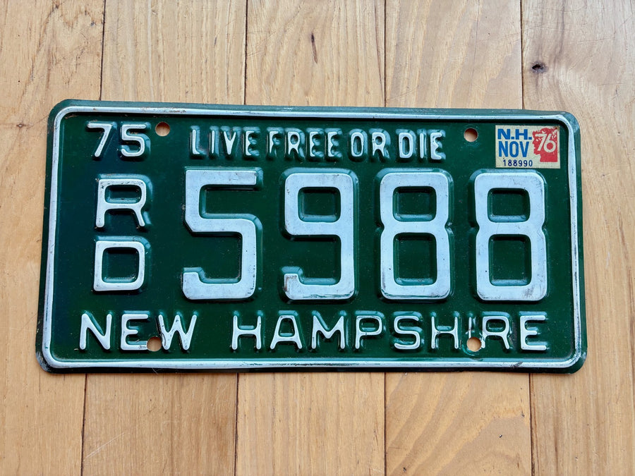 1975 1976 New Hampshire License Plate