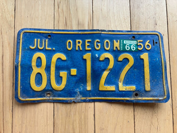 1966 Oregon License Plate