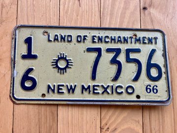1966 New Mexico License Plate