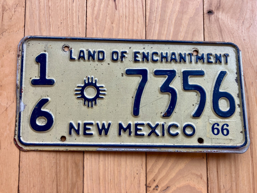 1966 New Mexico License Plate