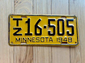 1948 Minnesota Farm Trailer License Plate