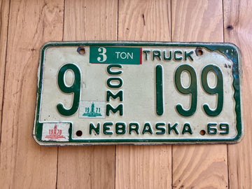 1969 Nebraska Commercial Truck License Plate