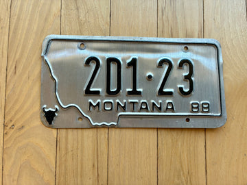 1988 Montana Dealer License Plate