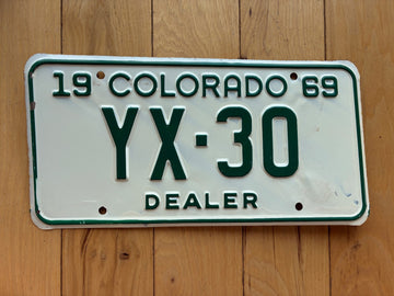 1969 Colorado Dealer License Plate