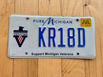 2021 Michigan Support Veterans License Plate