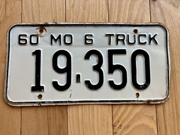 1960 Missouri Truck License Plate
