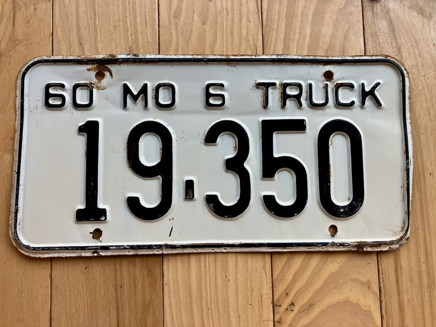 1960 Missouri Truck License Plate
