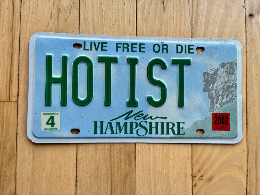 2002 New Hampshire Vanity License Plate