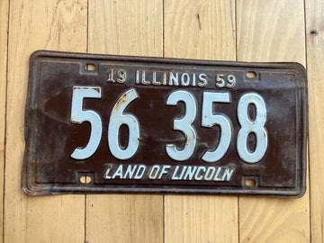 1959 Illinois License Plate