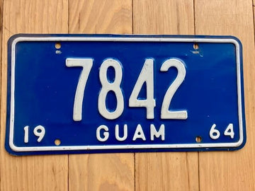 1964 Guam License Plate