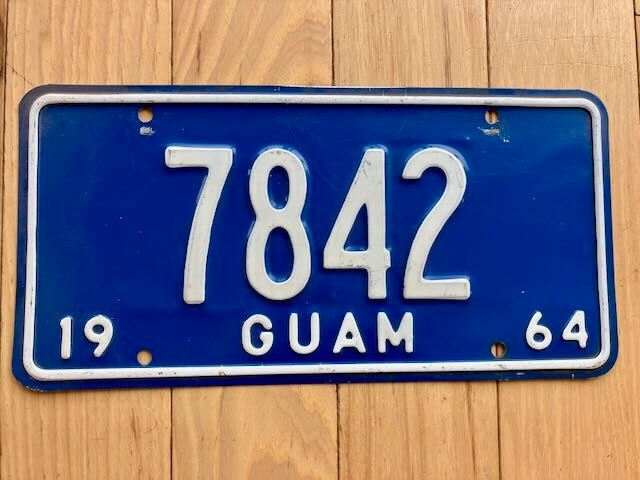 1964 Guam License Plate