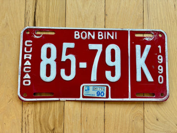 1990 Curacao License Plate