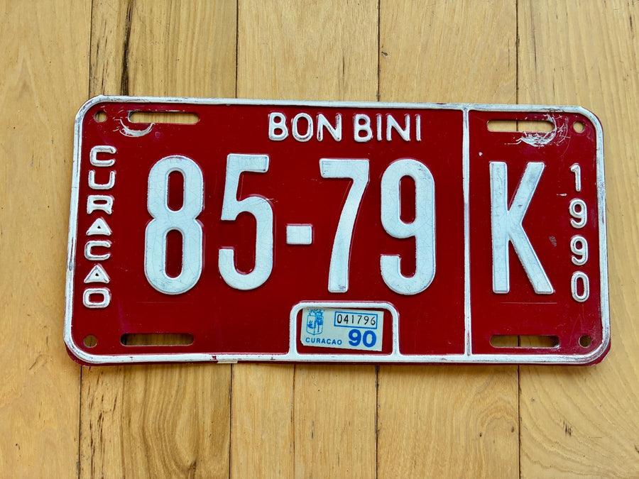 1990 Curacao License Plate