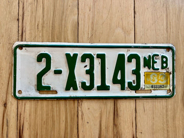 1963 Nebraska Farm Trailer License Plate