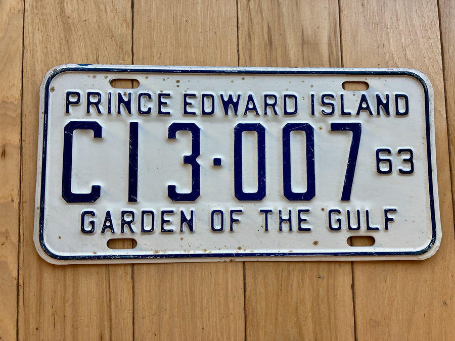 1963 Prince Edward Island Garden Of the Gulf Truck License Plate