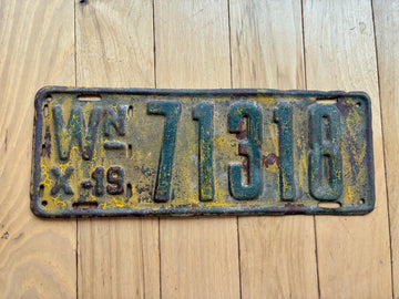 1919 Washington State License Plate