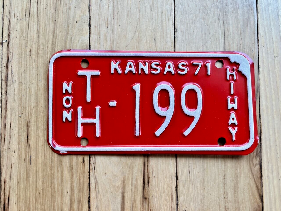 1971 Kansas Non Highway Mobile Home License Plate