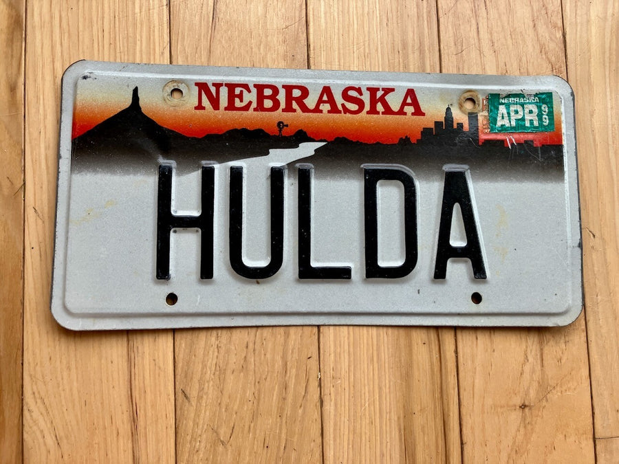 1999 Nebraska Vanity License Plate - HULDA