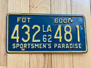 1962 Louisiana FUT License Plate