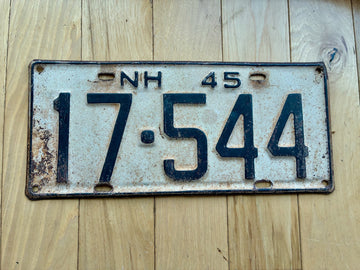 1945 New Hampshire License Plate