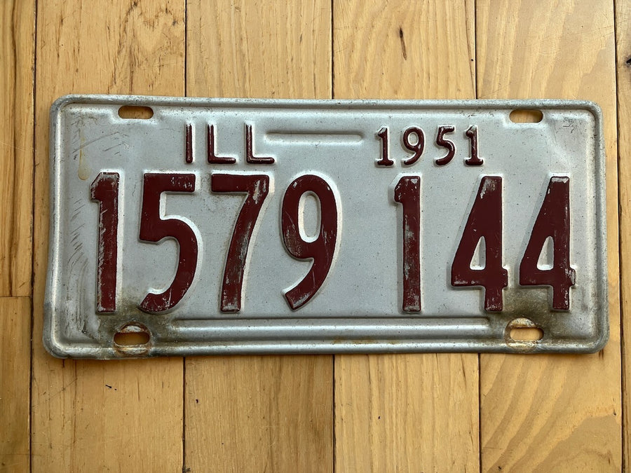 1951 Illinois License Plate
