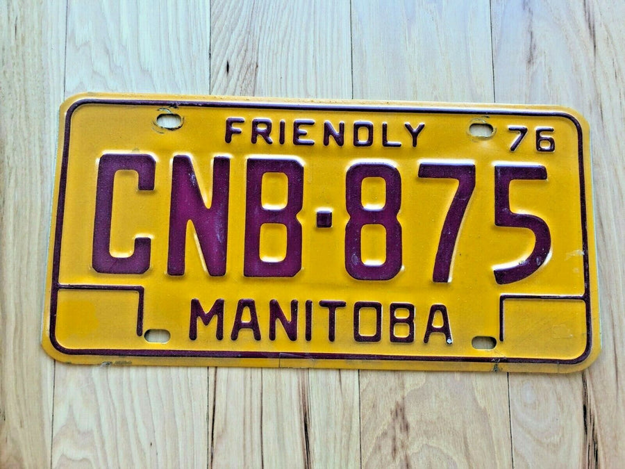 1976 Manitoba License Plate