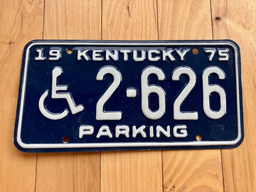 1975 Kentucky Disabled Parking License Plate