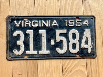 1954 Virginia License Plate