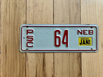 1990 Nebraska PSC License Plate