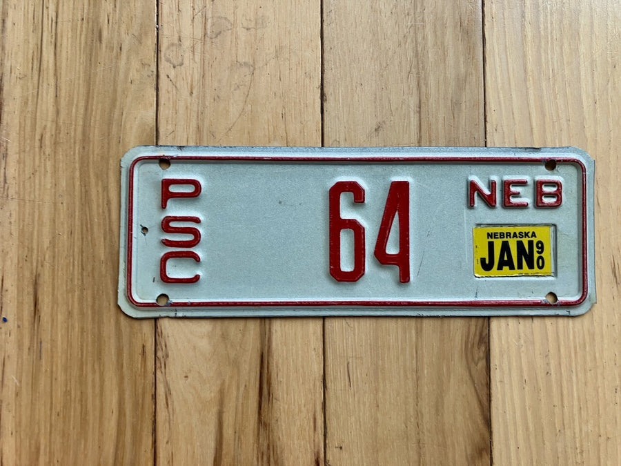 1990 Nebraska PSC License Plate
