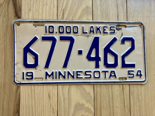 1954 Minnesota License Plate